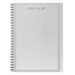 Caderno Espiral Modern Minimalista Faixa Cinza Gradiente 