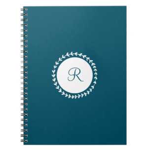 Caderno Espiral Modern Monogram Navy Blue