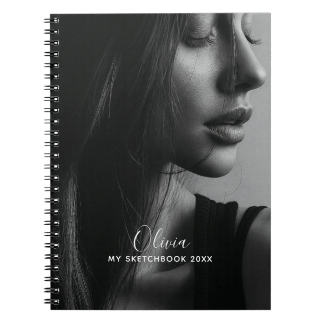 Caderno Espiral Modern Photo Collage Personalized Sketchbook  (Frente)