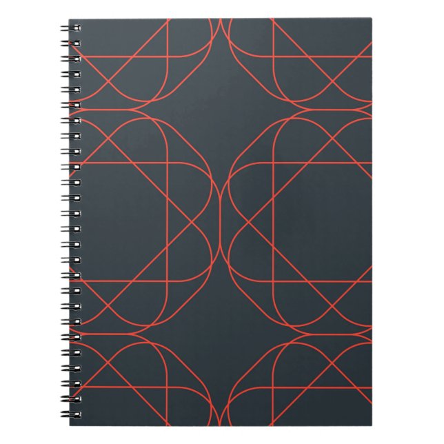 Caderno Espiral Modern, simple, cute, playful geometric pattern (Frente)