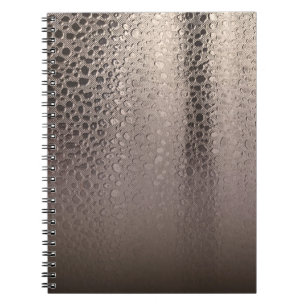 Caderno Espiral Moderno Abstrato Glam Prata Rosa Bege Dourado Rose
