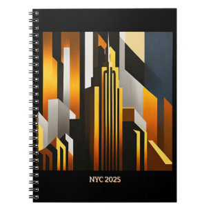CADERNO ESPIRAL MODERNO CITYSCAPE METRO ART DESIGN