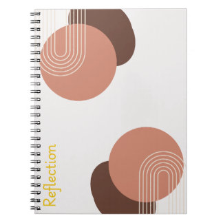 Caderno Espiral Moderno Minimalista Abstrato 