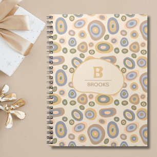 Caderno Espiral Moderno Minimalista Orgânico Personalizado