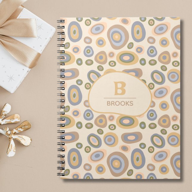 Caderno Espiral Moderno Minimalista Orgânico Personalizado (Modern Minimalist Personalized Notebook)