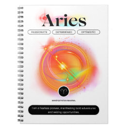 Caderno Espiral Moderno - Sinal Zodiac - Cota ARIES | Elemento Fog