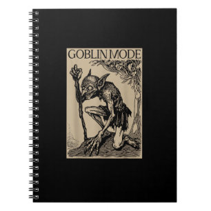 Caderno Espiral Modo Duende Goblincore Estética Vintage Engraçado 
