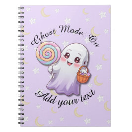 Caderno Espiral Modo Fantasma: Ativado - Notebook Halloween Ghost