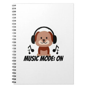 Caderno Espiral Modo Música ATIVADO � Vibrações de Desenho Animado