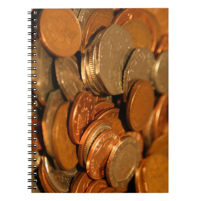Caderno Espiral Moedas Britânicas Misturas (Frente)