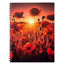 Caderno Espiral Mohn im Gegenlicht