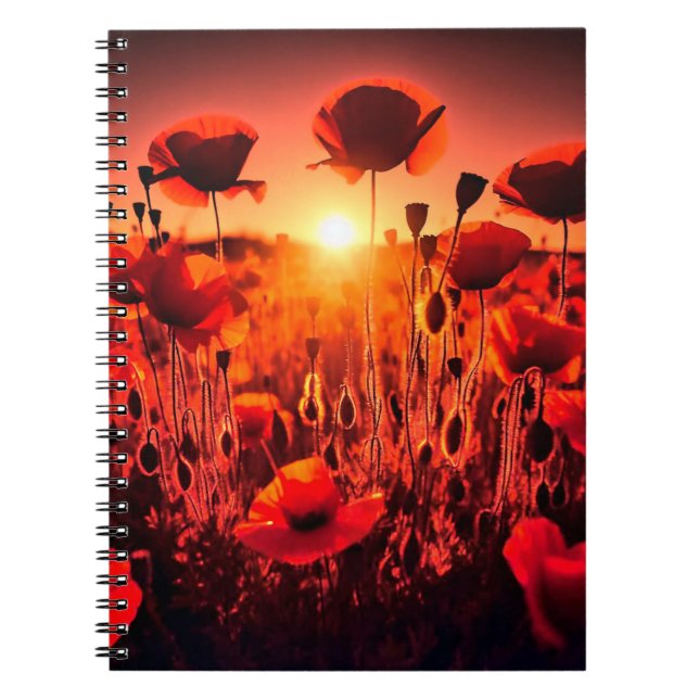 Caderno Espiral Mohn im Gegenlicht (Frente)