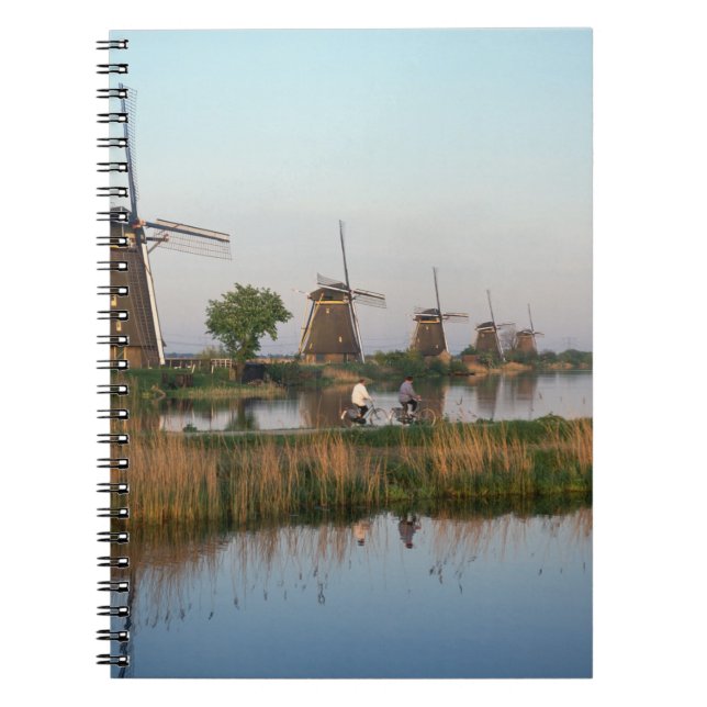 Caderno Espiral Moinhos de vento, Kinderdijk, Holanda (Frente)