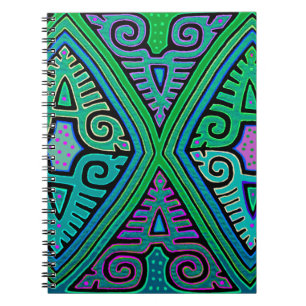 Caderno Espiral Mola de diamante Kuna indiano