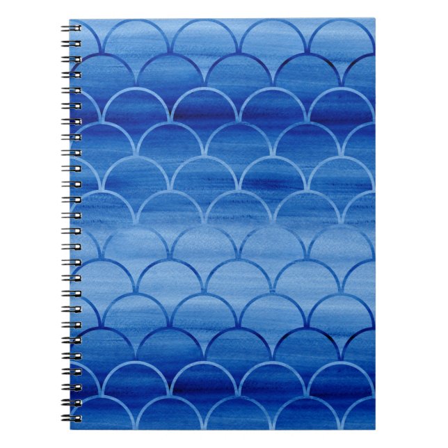 Caderno Espiral Molas do ventilador da cor azul Dreamy (Frente)