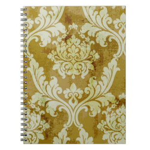 Caderno Espiral Moldura barroca de vindima sem costura