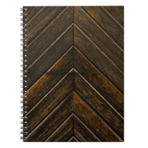 Caderno Espiral Moldura de madeira marrom
