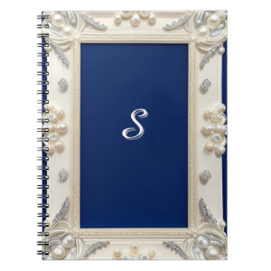 Caderno Espiral ✨ Moldura Ornata Elegante Brilho 📖 Nome Personali