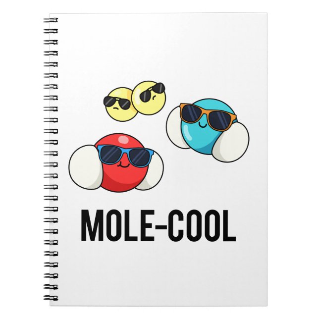 Caderno Espiral Mole-Cool Funny Molecule Pun (Frente)