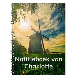 Caderno Espiral Molen gouden uur Notitieboek