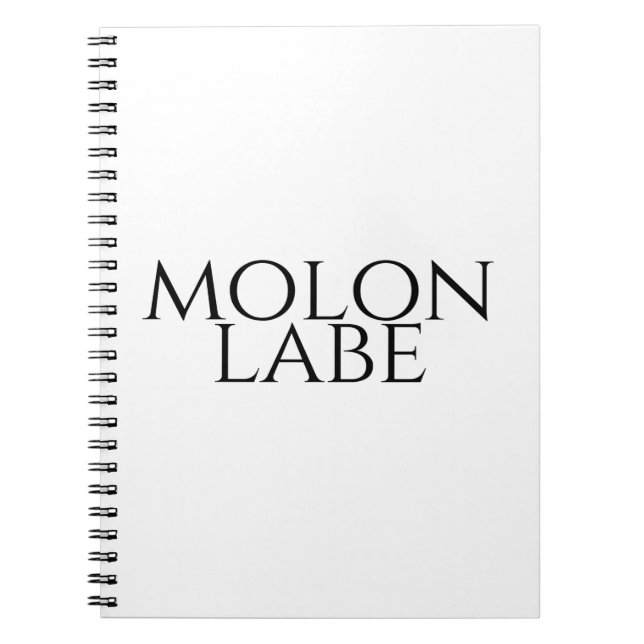 Caderno Espiral Molon Labe (Frente)