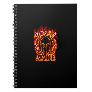 Caderno Espiral Molon Labe Spartan Warrior em Chamas