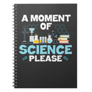 Caderno Espiral Momento da Ciência Engraçada Ensine Cientista de