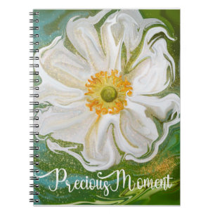 Caderno Espiral Momento do precioso - Potência floral de anêmona