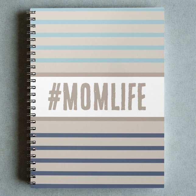 Caderno Espiral Momlife turquesa azul e bege (momlife notebook)