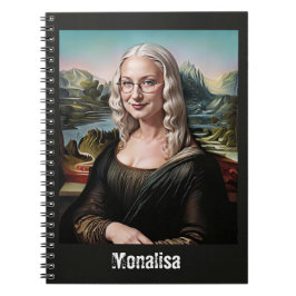Caderno Espiral Mona Lisa Engraçada