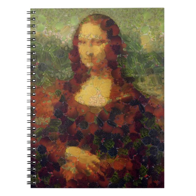 Caderno Espiral Mona Lisa Lettuce Fine Art Vegan Spoof (Frente)