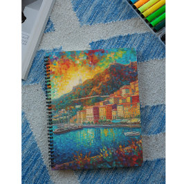 Caderno Espiral Mônaco, Monte Carlo Bay no estilo van Gogh