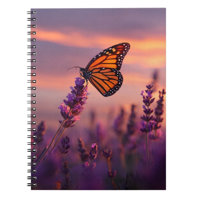 Caderno Espiral Monararca Borboleta Sunset Notebook (Frente)