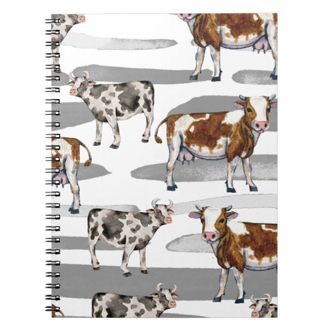 Caderno Espiral Monarca Vaca Pelo Preto (Frente)