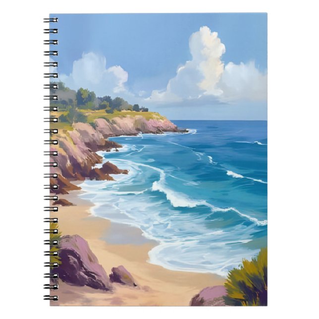 Caderno Espiral Monday in Malibu | Beach Cliffs CA Travel  (Frente)