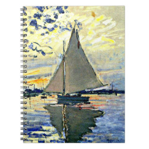 Caderno Espiral Monet - Barco à vela em le Petit Gennevilliers