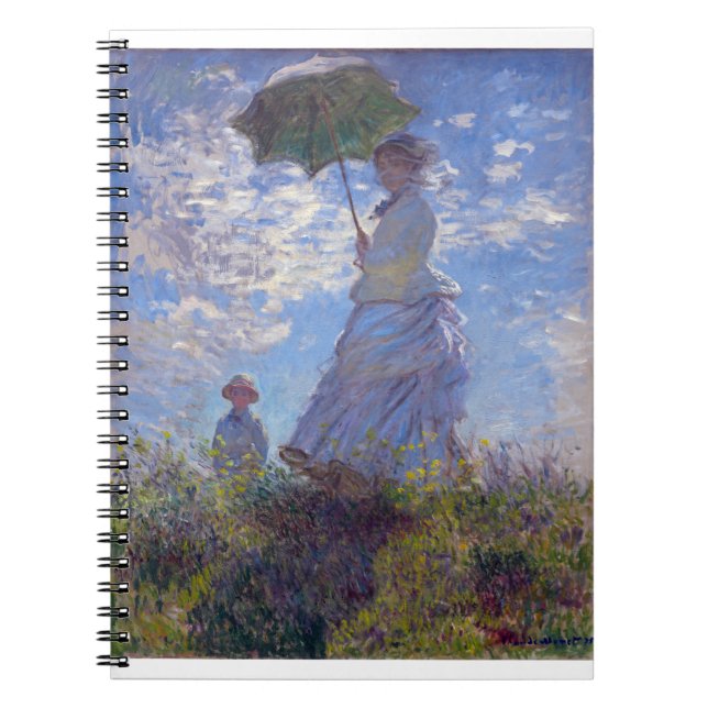 Caderno Espiral Monet France Impressionista Pessoas Mulher com Par (Frente)