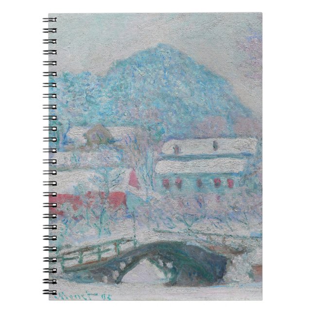 Caderno Espiral Monet - Noruega, Sandviken Village na neve (Frente)