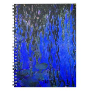 Caderno Espiral Monet Water Lilies and Weeping Willow Branches