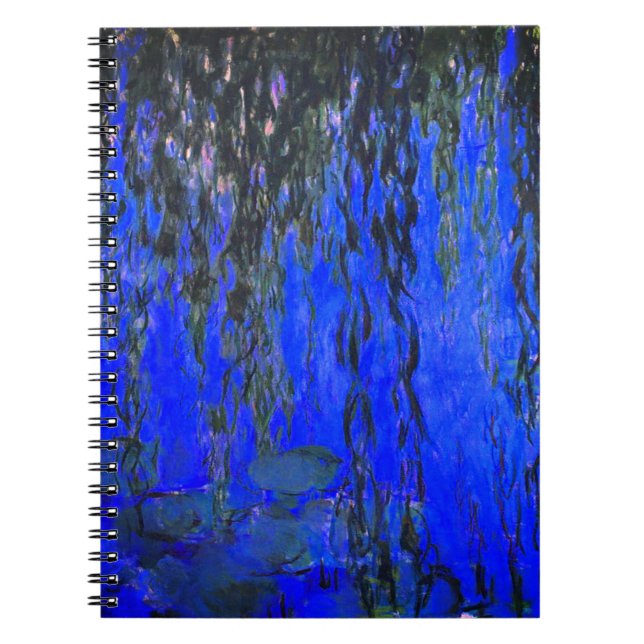 Caderno Espiral Monet Water Lilies and Weeping Willow Branches (Frente)