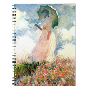 Caderno Espiral Monet Woman com Parasol à esquerda