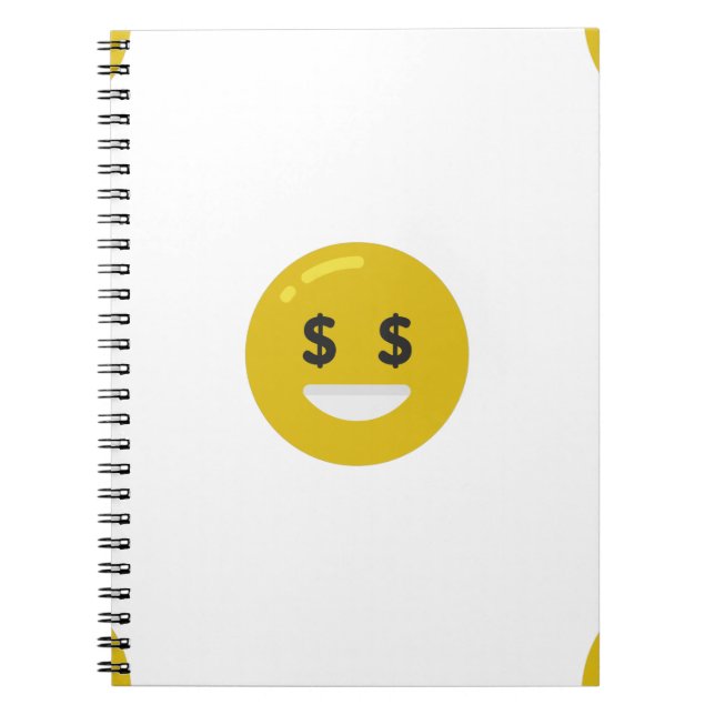Caderno Espiral money eye emoji (Frente)