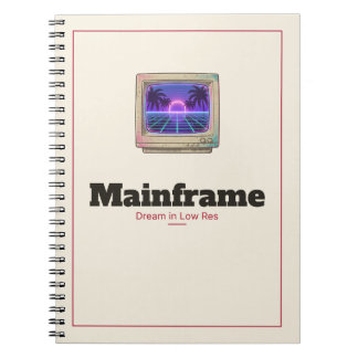 Caderno Espiral Monitor Retro CRT Mainframe