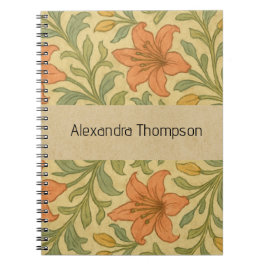 Caderno Espiral Monogram classic William Morris Rustic vintage