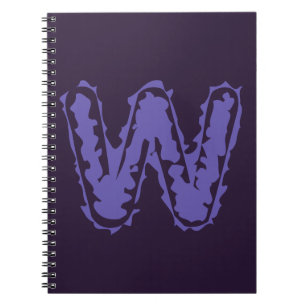 Caderno Espiral Monograma assustador Roxo em Roxo