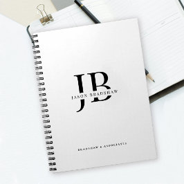 Caderno Espiral Monograma Clássico Profissional e Nome