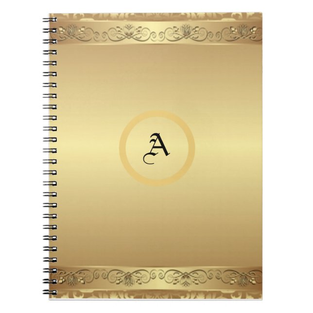 Caderno Espiral Monograma de bolso de notebook luxo (Frente)