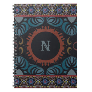 Caderno Espiral Monograma de Elegância de eterno tradicional