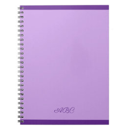 Caderno Espiral Monograma de Lavanda Luxuriante