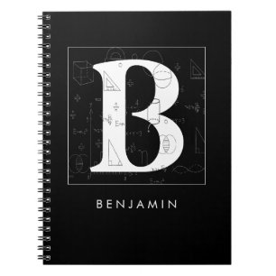 Caderno Espiral Monograma de Matemática - Letra B